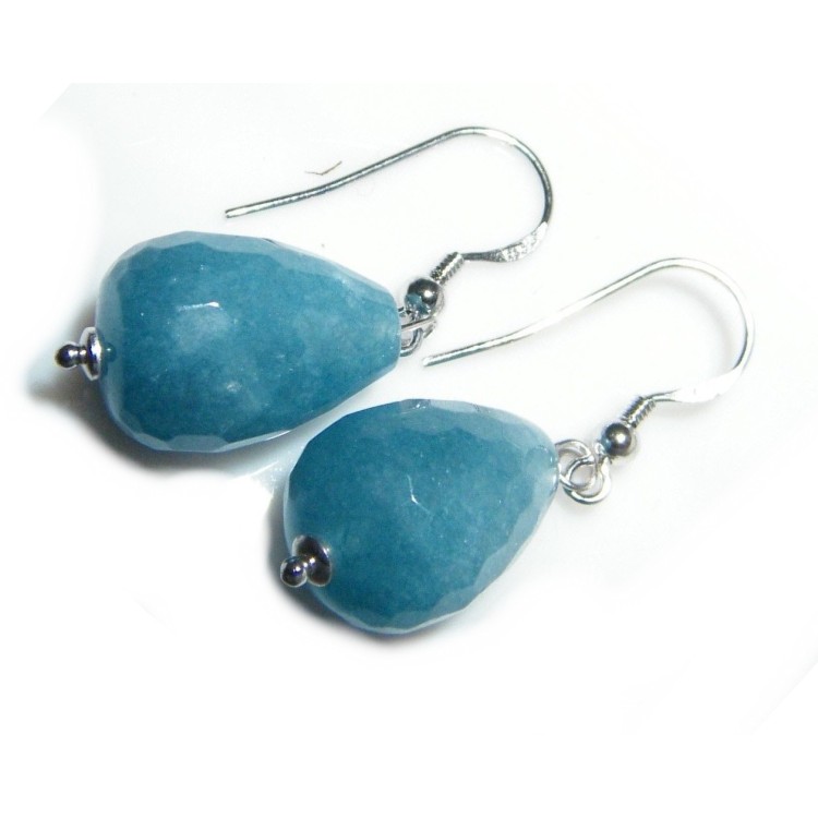 RMB|orecchini argento 925 angelite naturale briolette pendenti donna