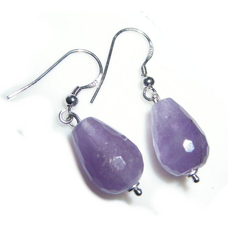 RMB|orecchini argento 925 ametista naturale briolette pendenti donna