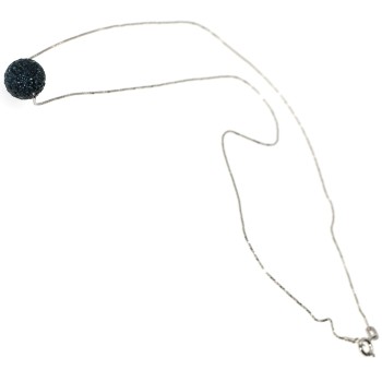 RMB|Collana argento 925 sfera di zirconi Blu cobalto girocollo per donna