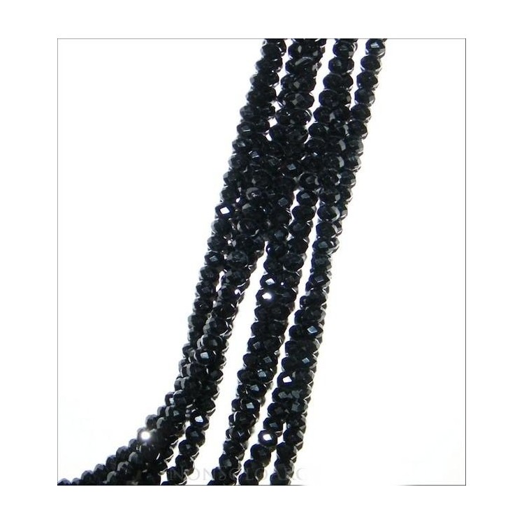 RMB|collana onice e mezzi cristalli nero e rosso india per donna pietre