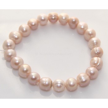 RMB|Rosy natural pearl bracelet 17.50 cm ethnic elastic