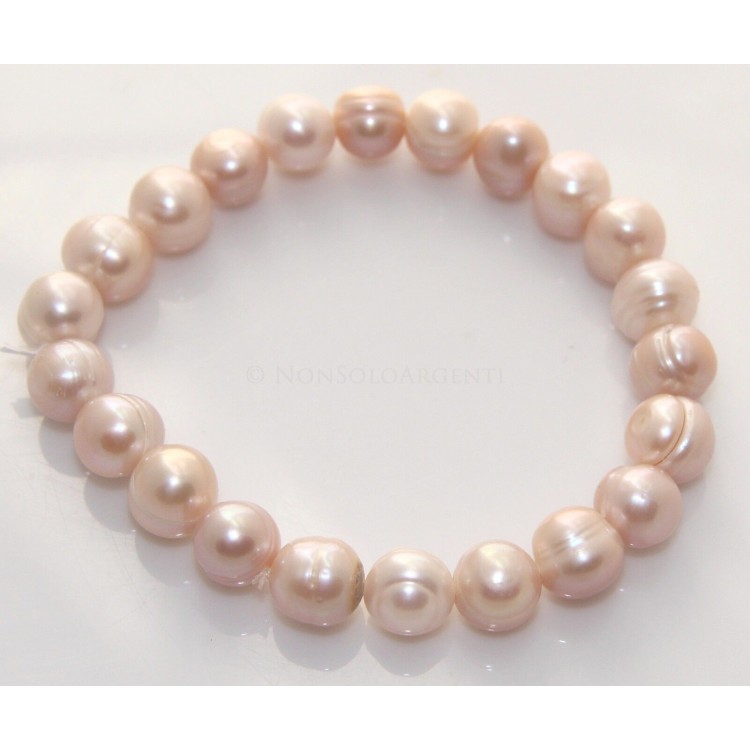 RMB|Rosy natural pearl bracelet 17.50 cm ethnic elastic