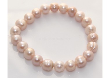 RMB|Rosy natural pearl bracelet 17.50 cm ethnic elastic