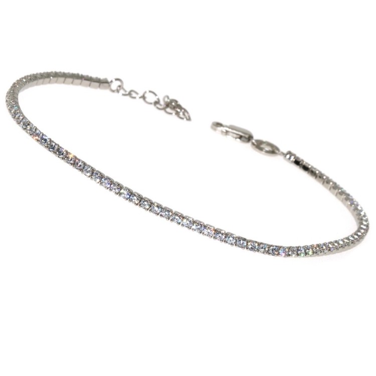 RMB|Tennis bracelet silver 925 thin colored zircons rose gold yellow black