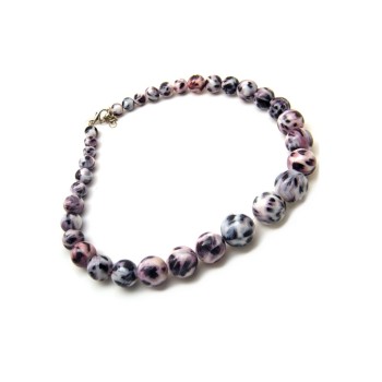 RMB|women's choker necklace with large spotted pearls