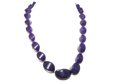 RMB|collana donna girocollo con perle grandi viola