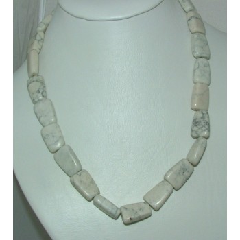 RMB|Women's White Howlite Stones Choker Necklace