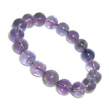 RMB|Bracciale ametista naturale 12mm pietre tonde elastico donna