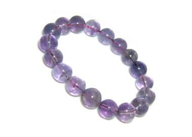 RMB|Bracciale ametista naturale 12mm pietre tonde elastico donna