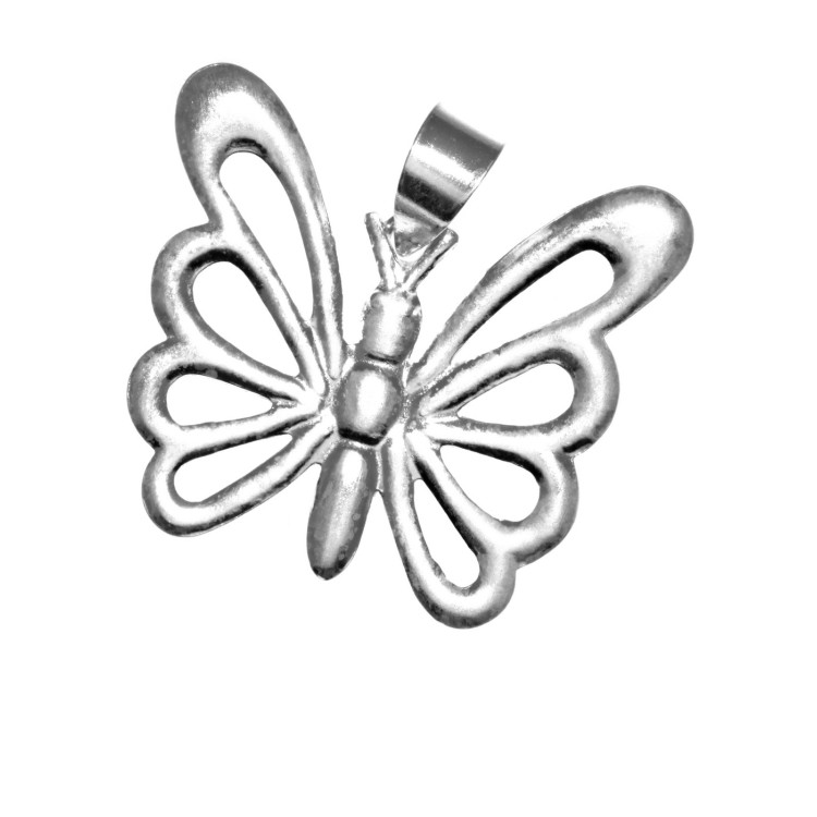 RMB|925 silver large butterfly pendant without necklace clear natural