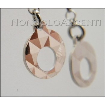 RMB|925 silver pendant earrings with diamond circles pendants