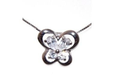 RMB|925 silver butterfly choker necklace with zircons