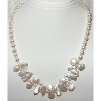 RMB|Necklace Silver 925 Natural pearls, crystals and Swarovski pearls