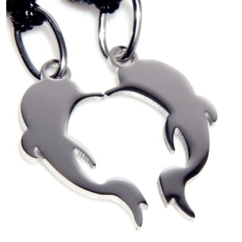 RMB|pendant to break dolphins steel him and her or friendship with 2 waxed laces