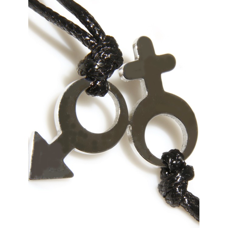 RMB|steel necklaces he she male female couple to break with string