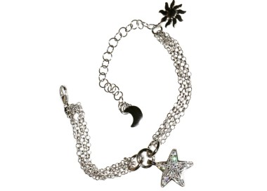 RMB|925 silver bracelet star sun moon charm with zircons and pendant
