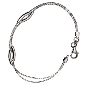 RMB|argento 925 bracciale snake o singapore con elementi curvi