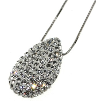 RMB|925 silver necklace with drop through zircons choker woman