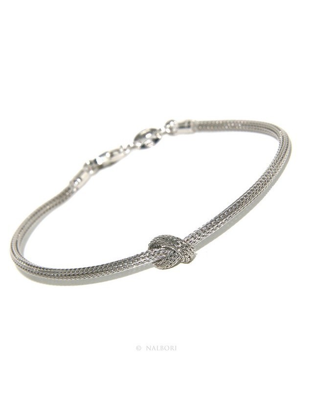 925: bracelet fox tail wire with simple knot for men and women from 15 to 20 cm