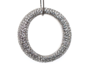 RMB|925 silver pendant and necklace chetè laroche pavè circle ring brilliant zircons
