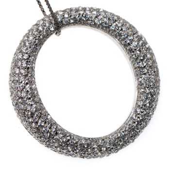 RMB|ciondolo e collana argento 925 chetè laroche anello cerchio pavè brillanti zirconi