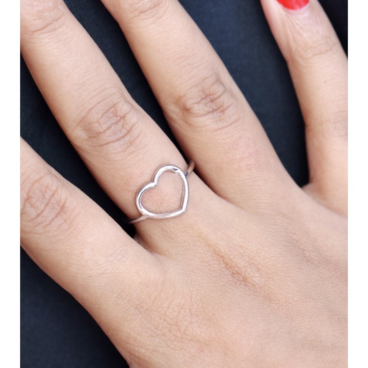 RMB|Anello Argento 925 donna cuore regolabile oro  bianco marca NALBORI