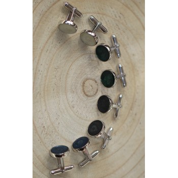 RMB|Gemelli tondi Argento 925 a bottone  smalto vari colori camicia uomo RomaBijoux