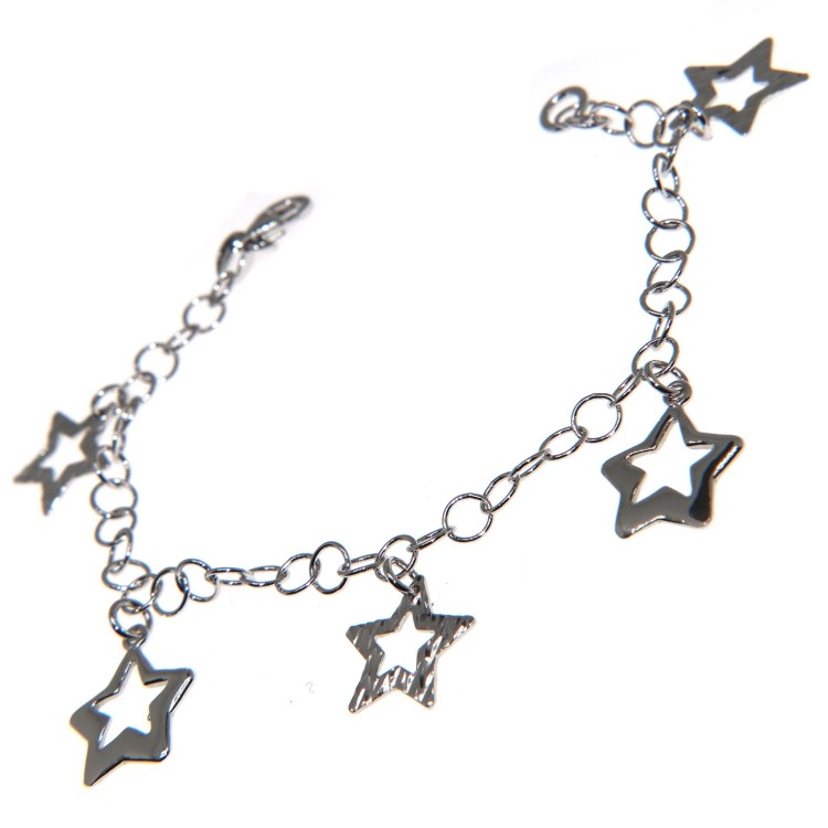 RMB|925 silver bracelet with stars, star charm pendants for women