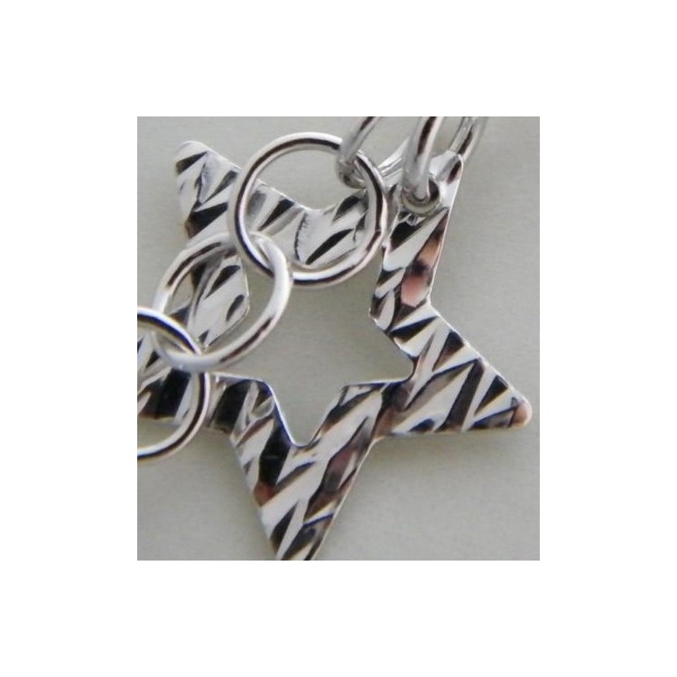 RMB|Bracciale argento 925 con ciondoli di stella, stelle a charm pendenti donna