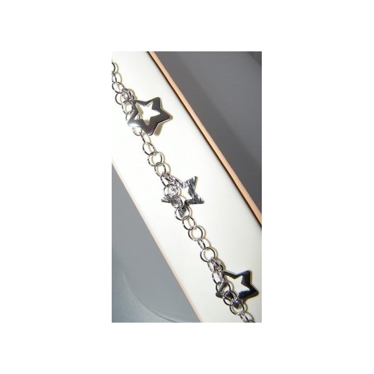 RMB|Bracciale argento 925 con ciondoli di stella, stelle a charm pendenti donna