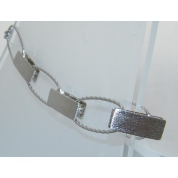 RMB|bracciale argento 925 ovali intrecci ellissi ritorte e barrette satinate RomaBijoux gioielli