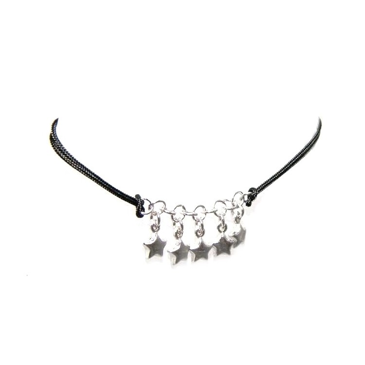 RMB|bracciale stelle argento 925 cordino ciondoli stelline donna e ragazza RomaBijoux