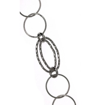 RMB|925 silver bracelet with smooth and oval diamond circles for women