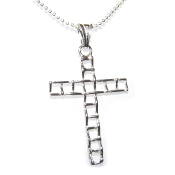 RMB|925 silver cross pendant with pierced arms for men and women
