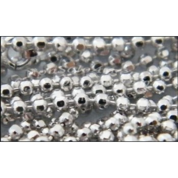 RMB|collana argento 925 palline 1mm piccole diamantate varie lunghezze sfere