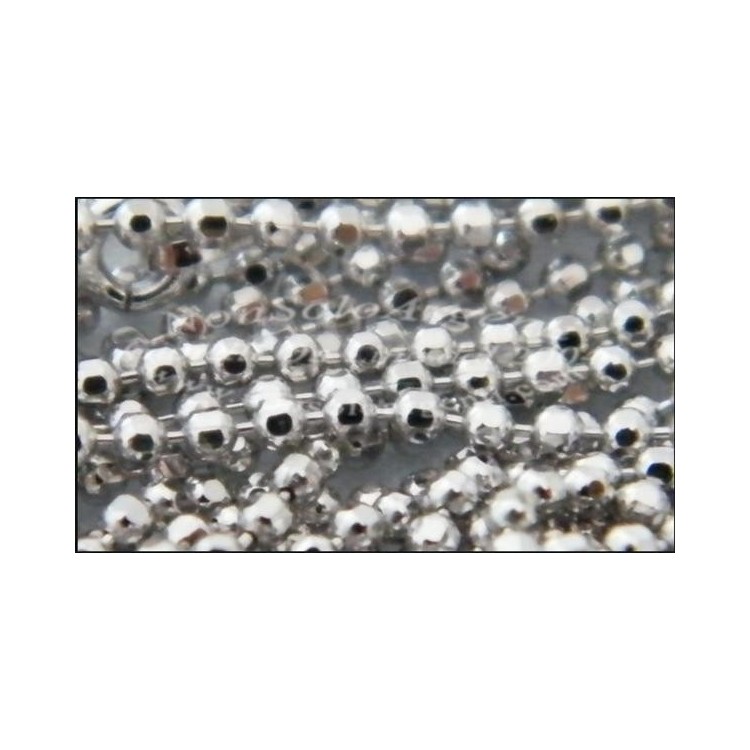 RMB|925 silver necklace with small 1mm diamond balls of various lengths