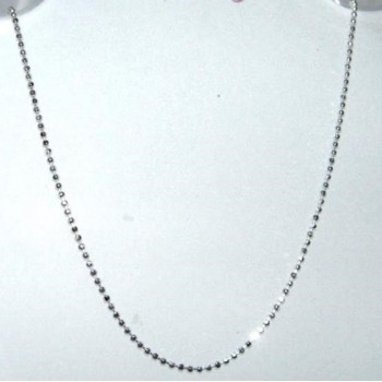 RMB|925 silver necklace with small 1mm diamond balls of various lengths