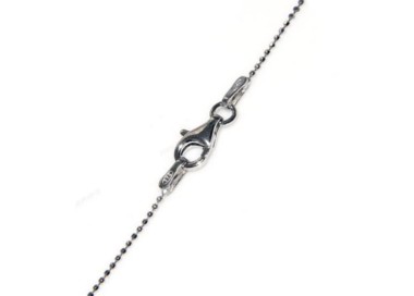 RMB|925 silver necklace with small 1mm diamond balls of various lengths