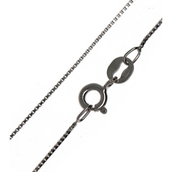 RMB|Venetian 925 silver necklace with rhodium-plated diamond chain mod. thickness 0.6mm ND12