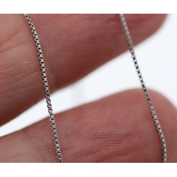 RMB|Venetian 925 silver necklace with rhodium-plated diamond chain mod. thickness 0.6mm ND12