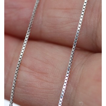 RMB|Venetian 925 silver necklace, rhodium-plated diamond chain, thickness 0.8mm ND15