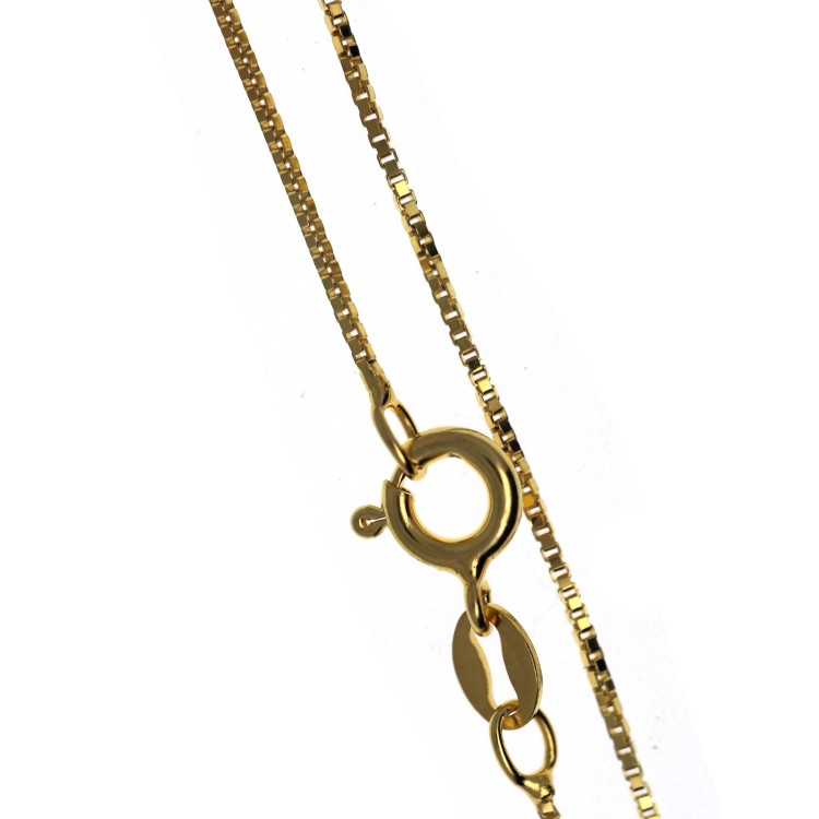 RMB|Collana argento 925 catenina veneziana diamantata placcata oro giallo spessore 0,8mm ND15
