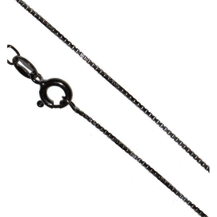 RMB|Venetian 925 silver necklace, black ruthenium diamond chain, thickness 0.8mm ND15