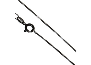 RMB|Venetian 925 silver necklace, black ruthenium diamond chain, thickness 0.8mm ND15