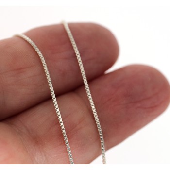RMB|Venetian 925 silver necklace, clear diamond chain, thickness 0.8mm ND15