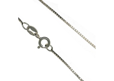 RMB|Collana argento 925 veneziana catenina diamantata chiara spessore 0,8mm ND15