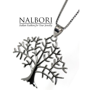 RMB|girocollo Argento 925 collana con ciondolo albero della vita famiglia nascita