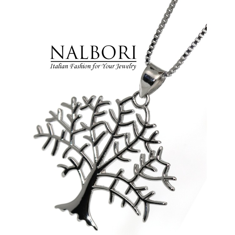 RMB|choker 925 Silver necklace with tree of life family birth pendant
