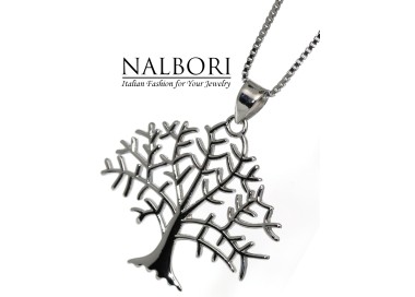 RMB|choker 925 Silver necklace with tree of life family birth pendant