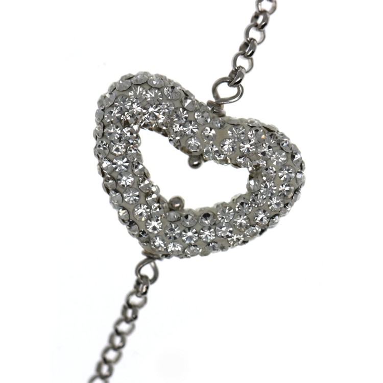 RMB|925 silver heart paved internal and external zircon bracelet for women